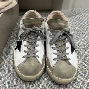EUC women's GOLDEN GOOSE sherpa superstars size 39
